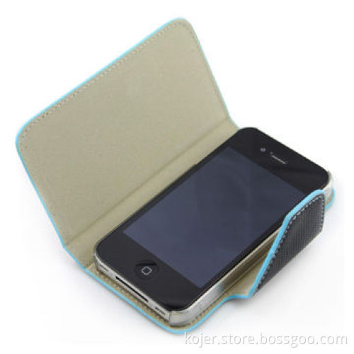 Notebook Shaped Case for Apple's iPhone 4, Made of PU Leather Material, with Magnetic Button